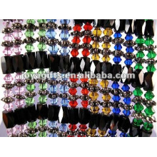 Magnetic Colorful Glass Beaded Wrap Bracelets &amp; Collier 36 &quot;